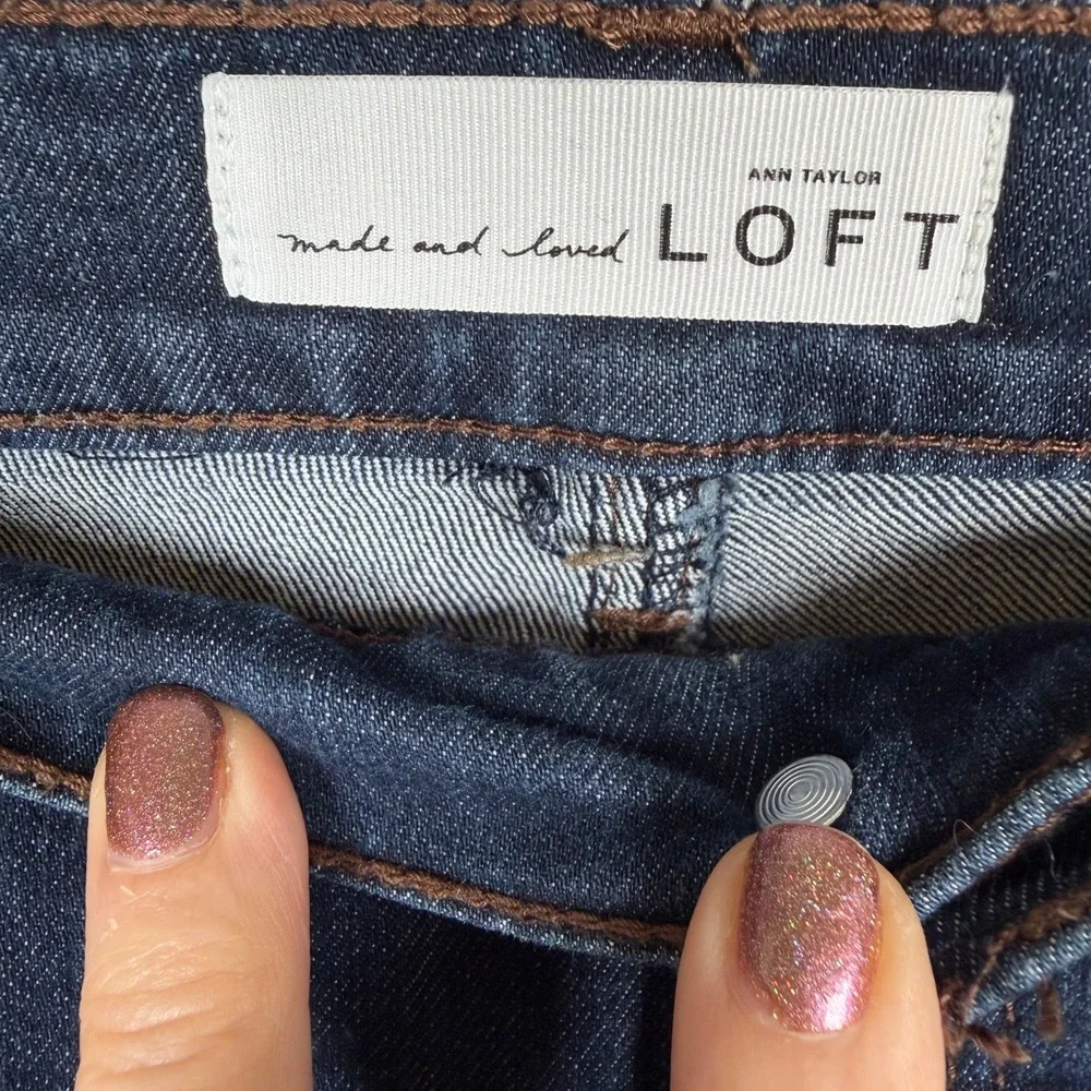 LOFT Jeans Womens 12/31 Dark Wash‎ Modern Straight Stretch Denim